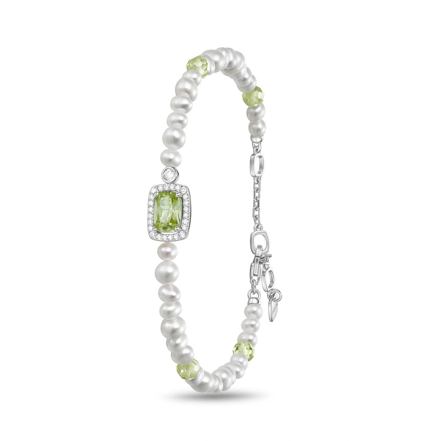 Sugar Cube Collection Women Pearl Bracelet - Mint Green