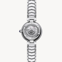 FIYTA V-Neck Women's Automatic Watch LA869011.WLWH detail image (Navy Blue Dial / Silver Strap)