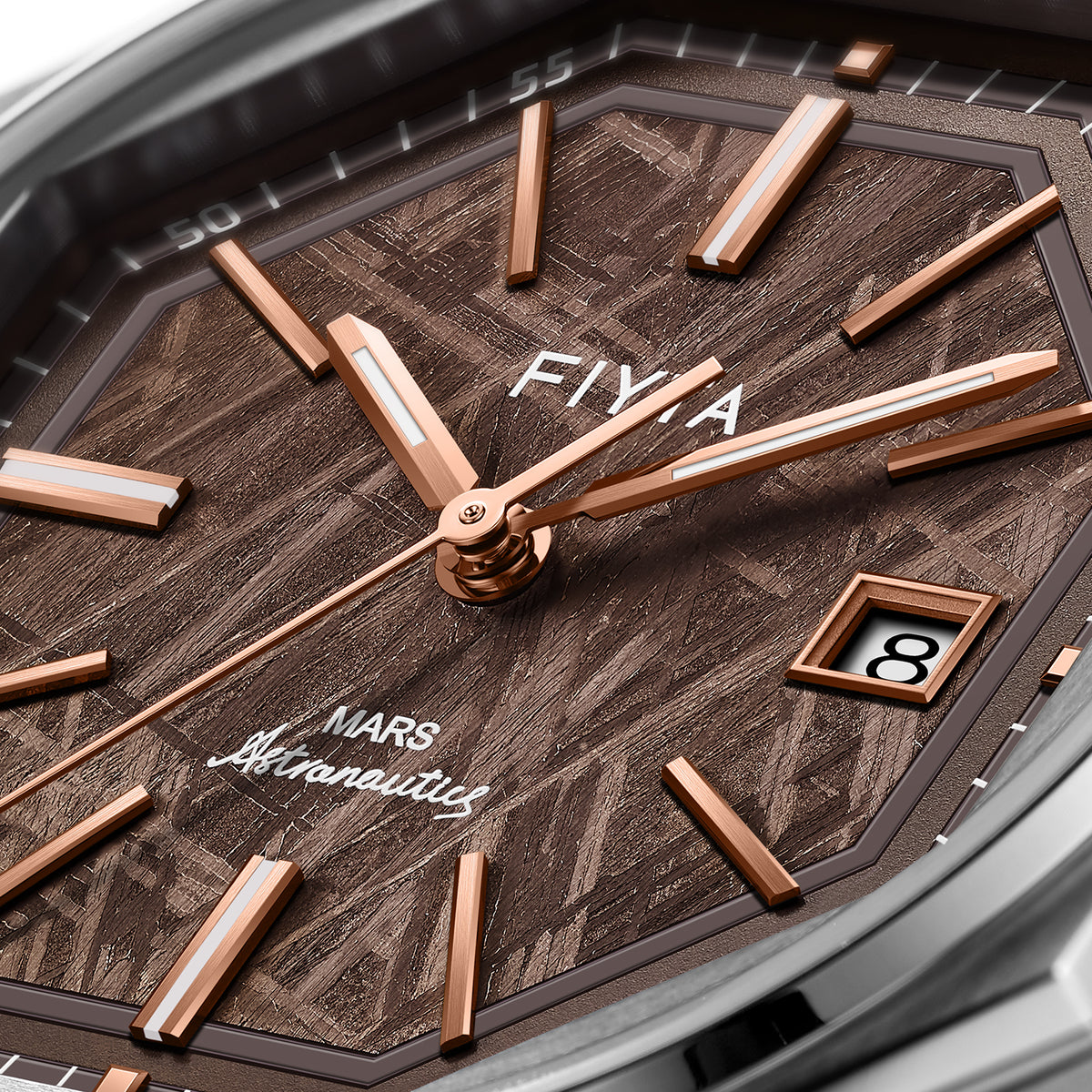 Aeronuatics Collection Men's Ultra-thin Mechanical Movement Watch with Meteorite Dial - FIYTA