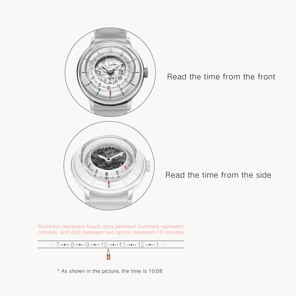 Extreme Collection Men's Automatic 3D Time Display Watch - FIYTA
