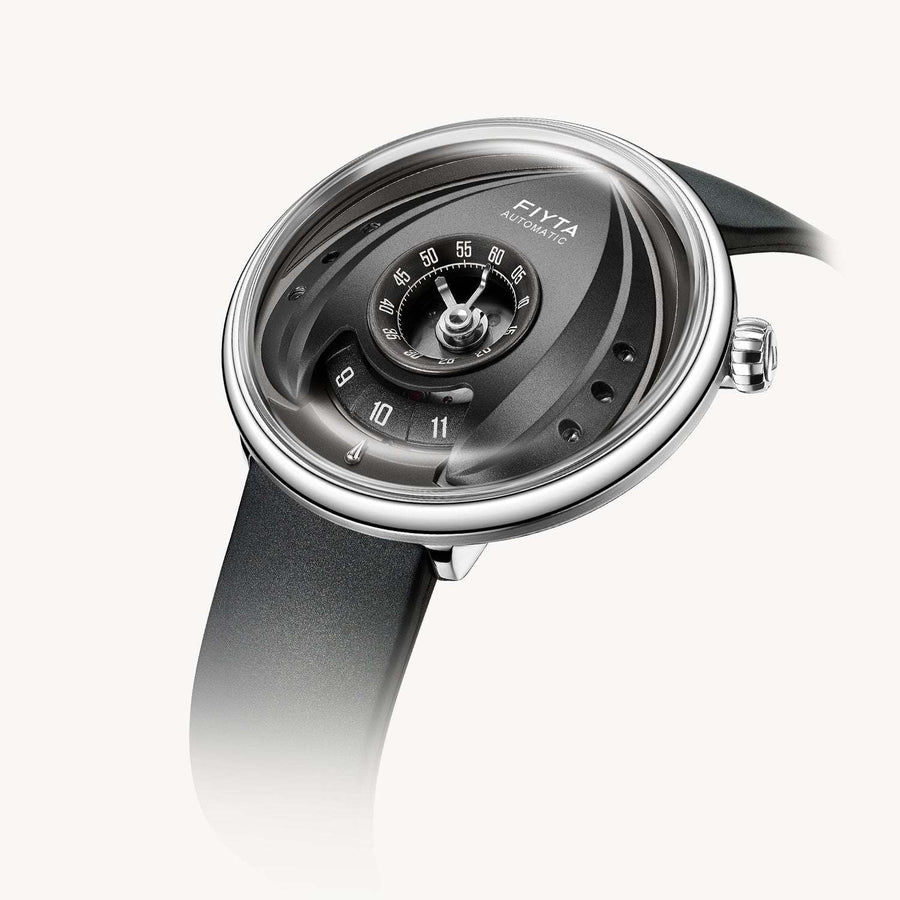 Interstellar Collection "Space Shuttle" Men's Mechanical Watch - FIYTA (Black Dial / Black Strap)