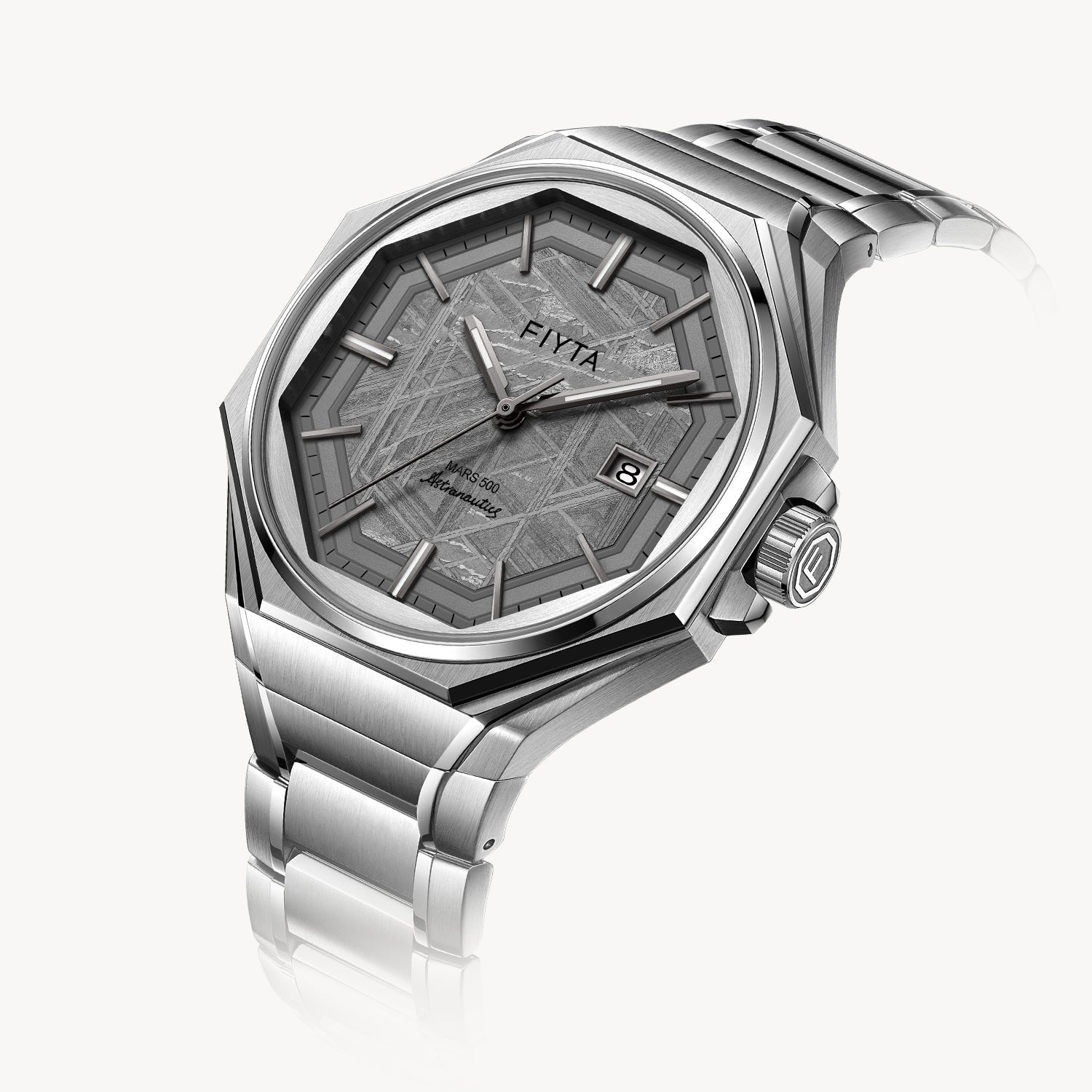 Aeronuatics Collection Men's Ultra-thin Mechanical Movement Watch with Meteorite Dial - FIYTA