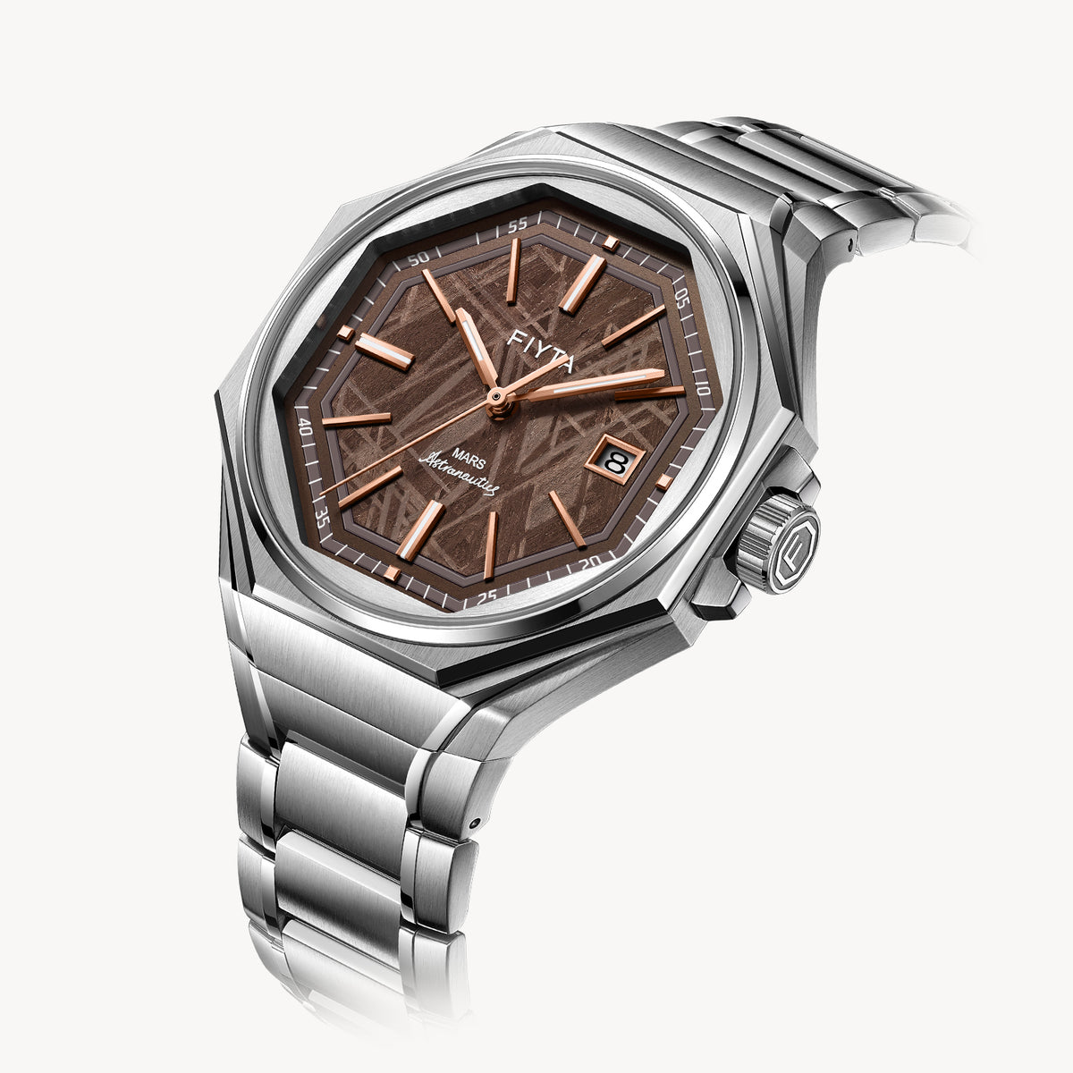 Aeronuatics Collection Men's Ultra-thin Mechanical Movement Watch with Meteorite Dial - FIYTA