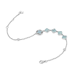 Lucky Persimmon Collection Women Bracelet - Ice-Clear Aqua - FIYTA