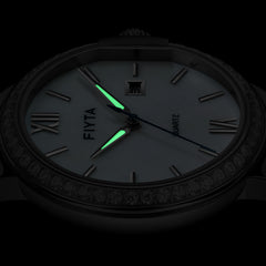 FIYTA Heart Lock Women's Quartz Watch L803002.WWWD detail image (Mother-of-Pearl Dial / Silver Strap)