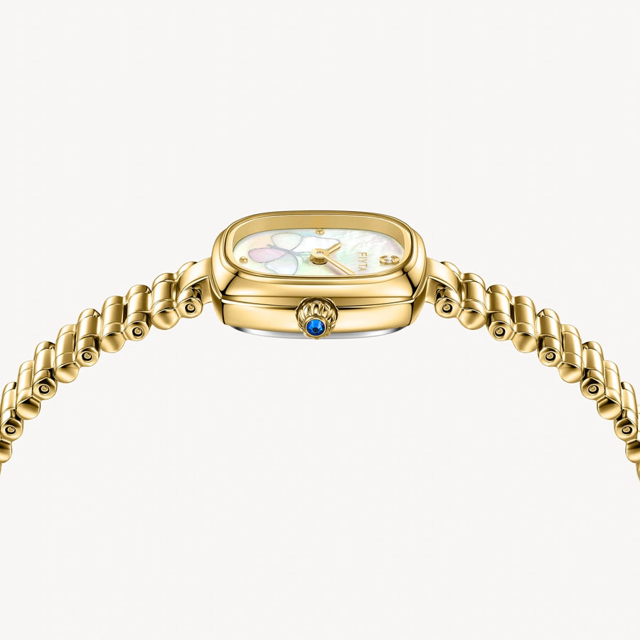 Gold Watches with Butterfly Dial Mother-of-Pearl - FIYTA (L865036.GWG)