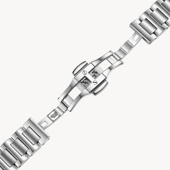 FIYTA Heart Lock Women's Quartz Watch L803002.WWWD detail image (Mother-of-Pearl Dial / Silver Strap)