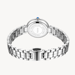 FIYTA Little Bliss Women's Quartz Watch DL865037.WWW detail image (Silver Dial / Silver Strap)