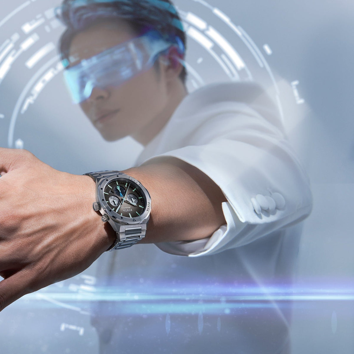 Aeronuatics Collection Men's Mechanical Watch with Meteorite Dial - FIYTA