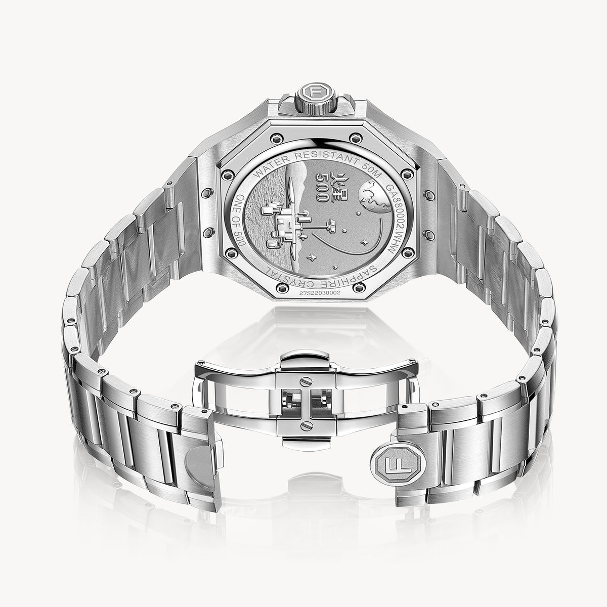 Aeronuatics Collection Men's Ultra-thin Mechanical Movement Watch with Meteorite Dial - FIYTA