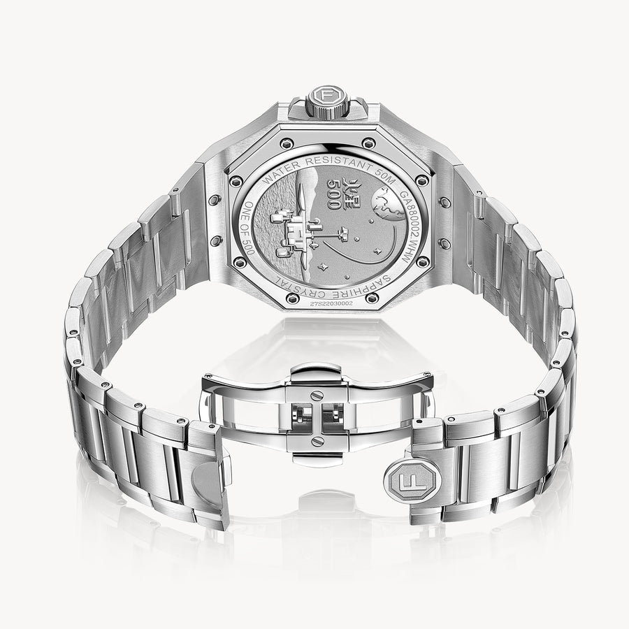 FIYTA Mars-500 Men's Automatic Watch GA880002.WHW detail image (Grey Dial / Silver Strap / Stainless steel (GA880002.WHW))