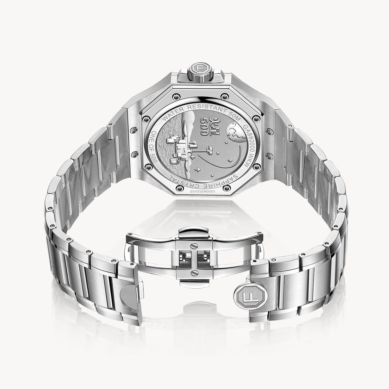 Aeronuatics Collection Men's Ultra-thin Mechanical Movement Watch with Meteorite Dial - FIYTA