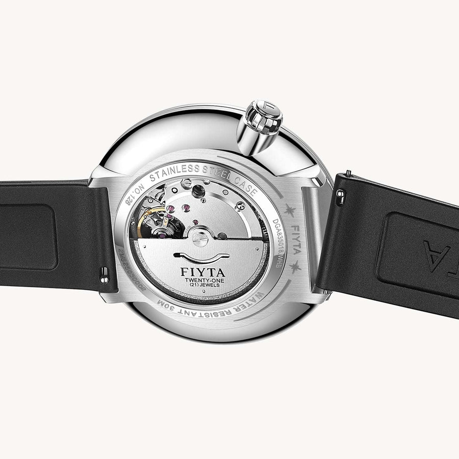 Interstellar Collection "Space Shuttle" Men's Mechanical Watch - FIYTA (Black Dial / Black Strap)