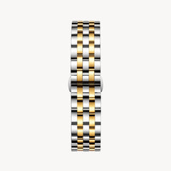 FIYTA Joyart Classic Pair Men's Quartz Watch 41 mm – 50 m G800023.TWT detail image (White Dial / Gold & Silver Strap)
