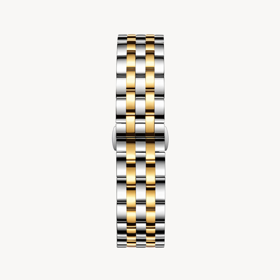 FIYTA Joyart Classic Pair Men's Quartz Watch 41 mm – 50 m G800023.TWT detail image (White Dial / Gold & Silver Strap)