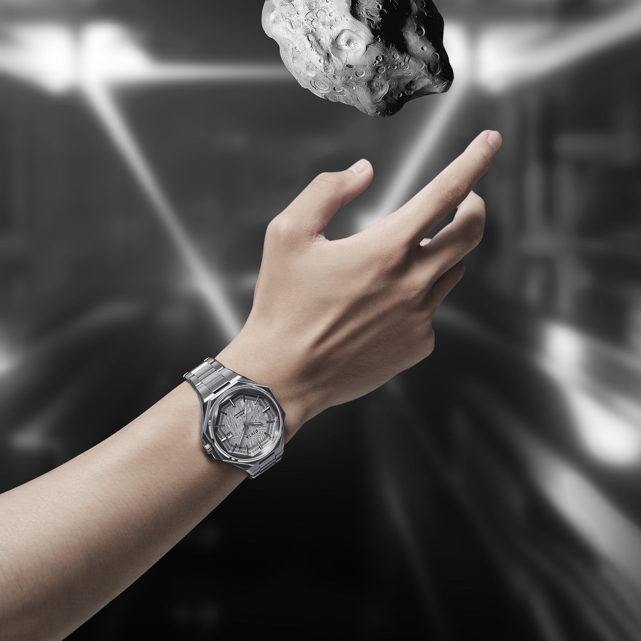 Aeronuatics Collection Men's Mechanical Watch with Meteorite Dial - FIYTA