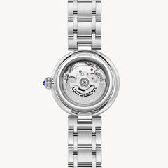 FIYTA Little Bliss Women's Automatic Watch LA803003.WWW detail photo (Silver Dial / Silver Strap)