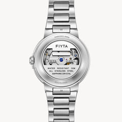FIYTA Heart Lock Men's Automatic Watch GA803002.WWW detail image (Silver Dial / Silver Strap / Stainless steel (GA803002.WWW))