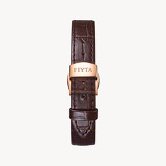 FIYTA Joyart Classic Pair Women's Quartz Watch 28 mm L800023.MWK detail image (White Dial / Brown Strap)