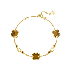 Tiger’s Eye Clover Bracelet Jewelry for Women - FIYTA