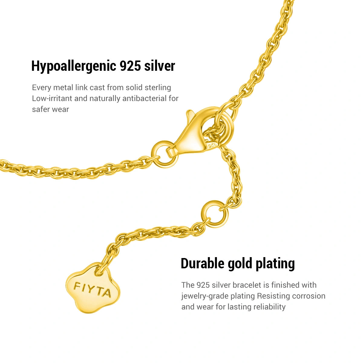 Lucky Persimmon Collection Women Bracelet - Fortune Gold - FIYTA