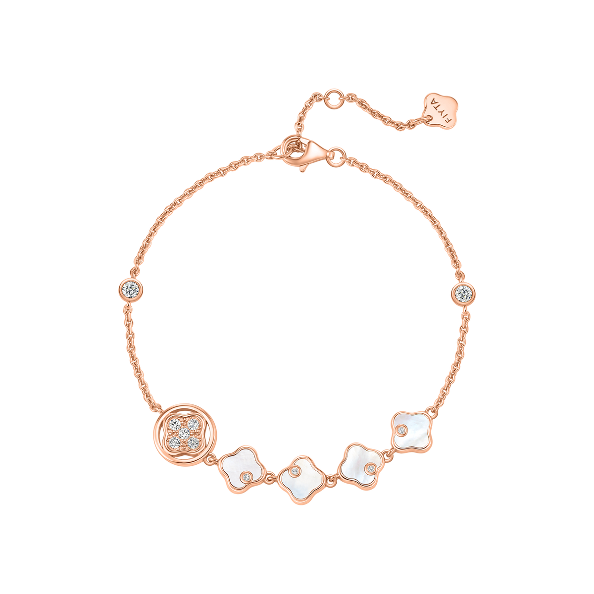 Lucky Persimmon Collection Women Bracelet - Ruyi White - FIYTA