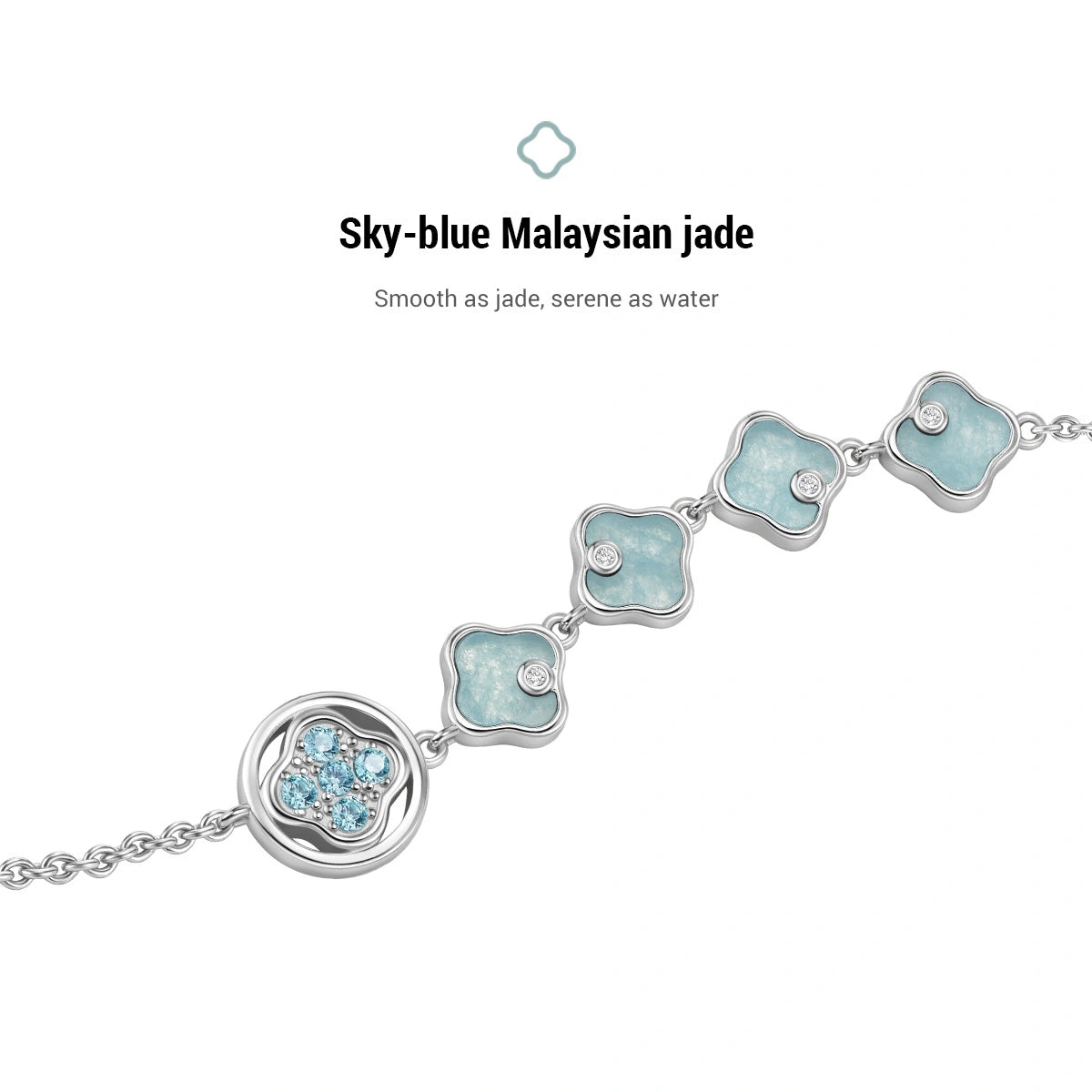 Lucky Persimmon Collection Women Bracelet - Ice-Clear Aqua - FIYTA