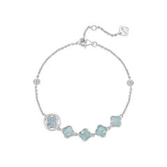 Lucky Persimmon Collection Women Bracelet - Ice-Clear Aqua - FIYTA