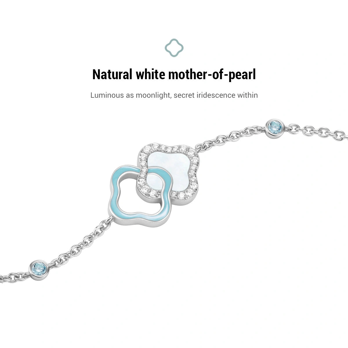 Lucky Persimmon Collection Women Bracelet - Azure Snow Glow - FIYTA