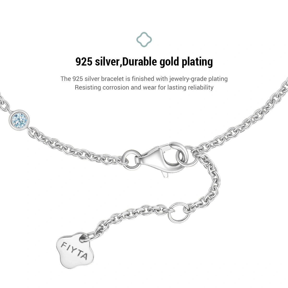 Lucky Persimmon Collection Women Bracelet - Azure Snow Glow - FIYTA