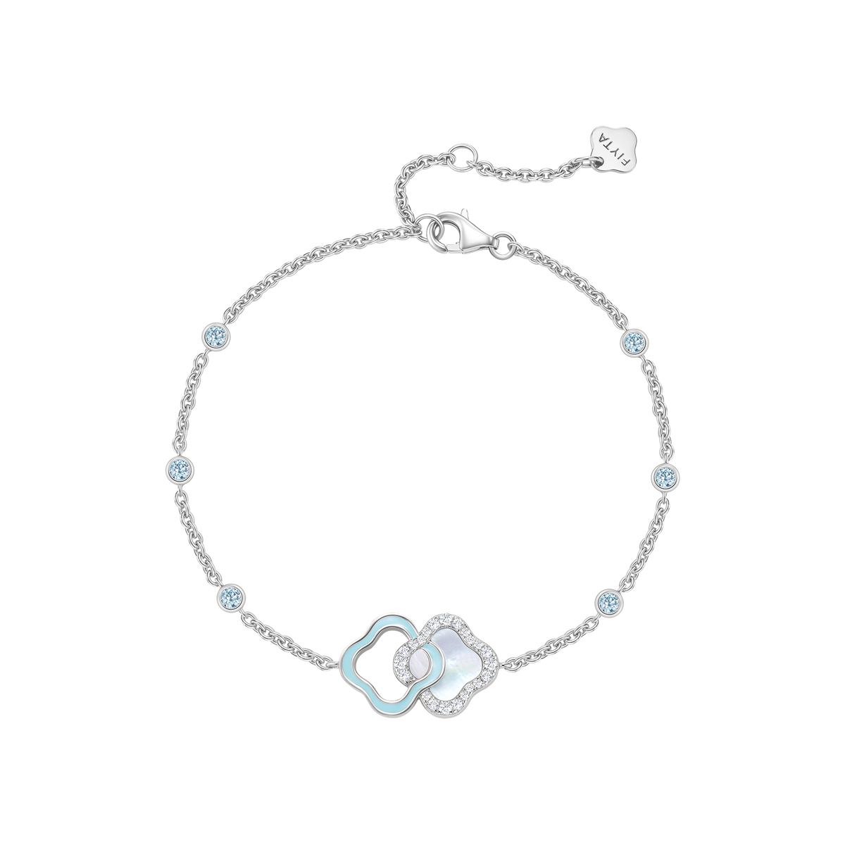 Lucky Persimmon Collection Women Bracelet - Azure Snow Glow - FIYTA