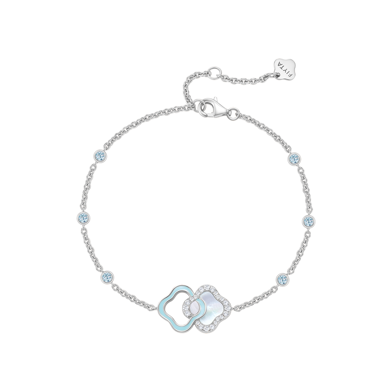 Lucky Persimmon Collection Women Bracelet - Azure Snow Glow - FIYTA