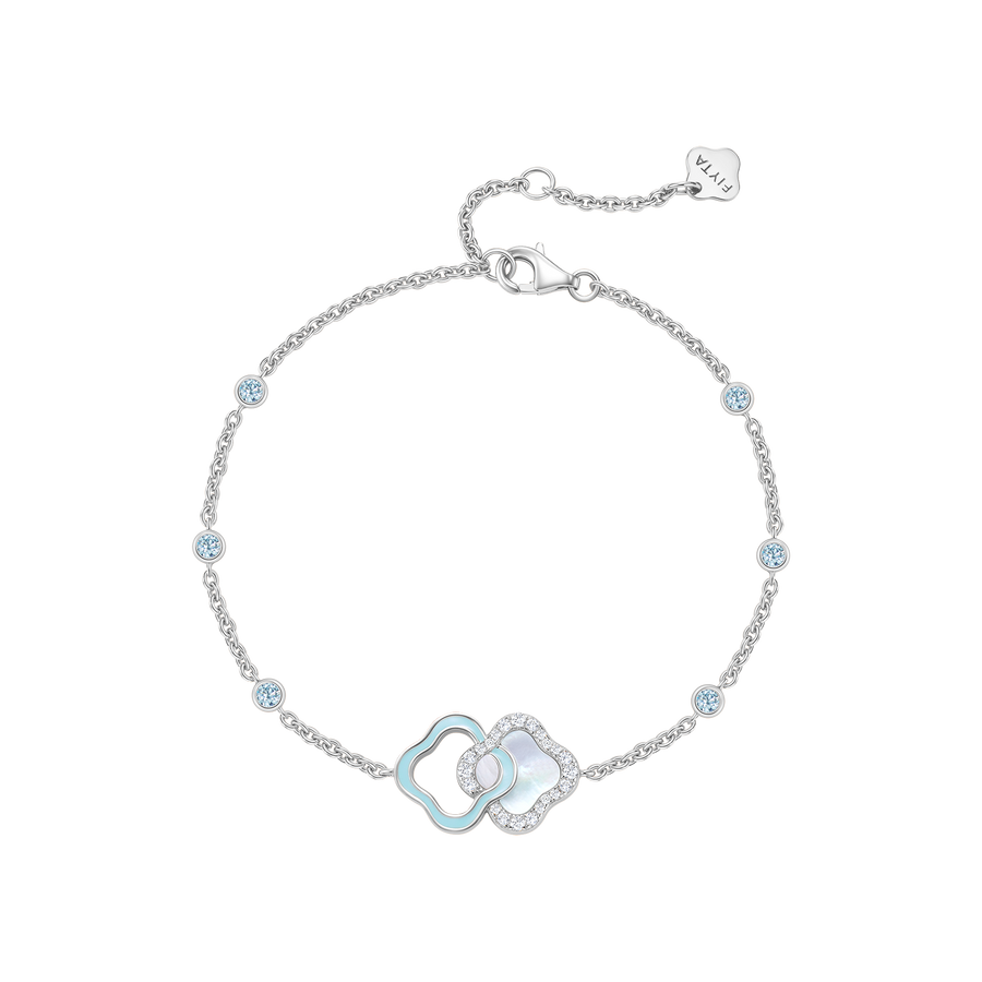 Lucky Persimmon Collection Women Bracelet - Azure Snow Glow - FIYTA