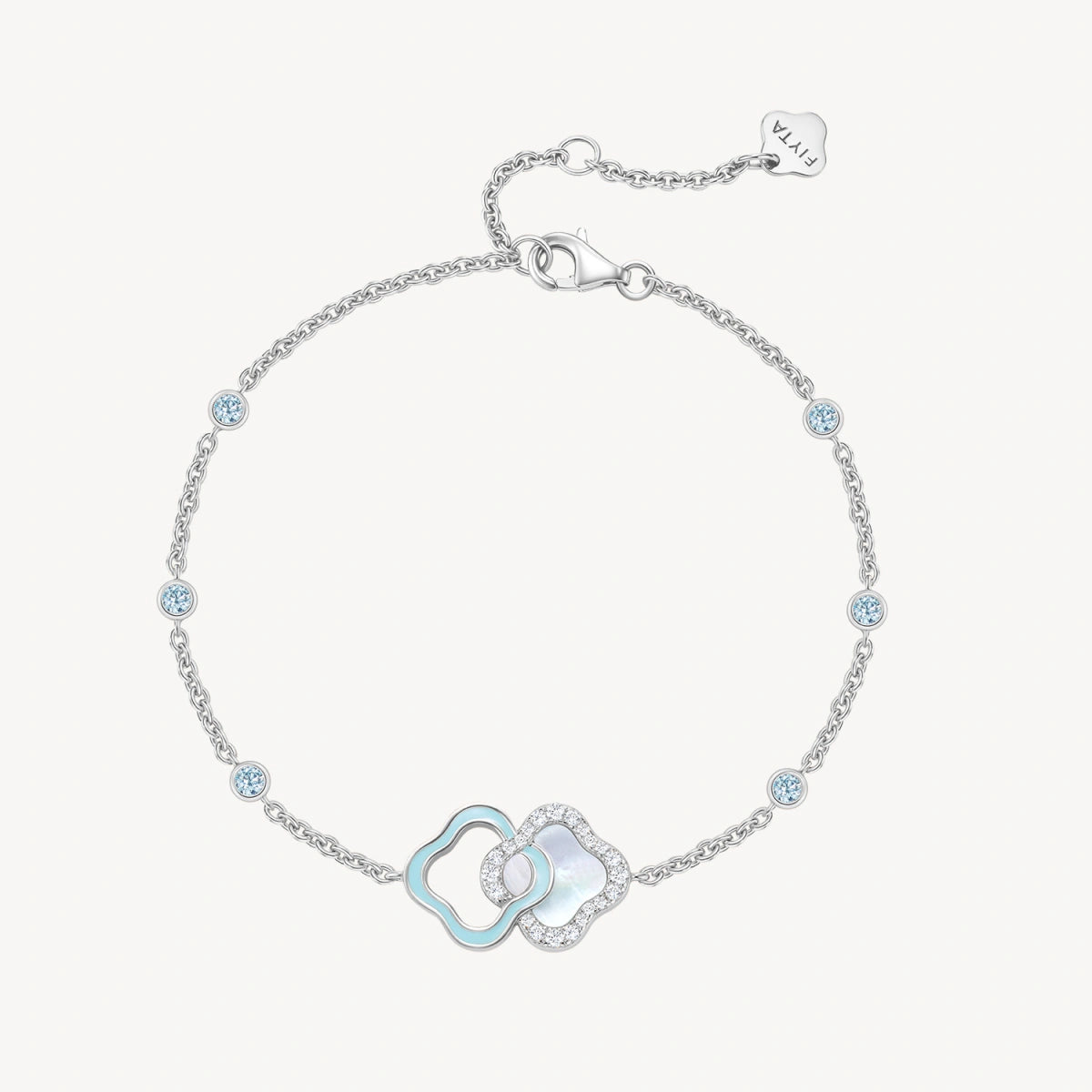 Lucky Persimmon Collection Women Bracelet - Azure Snow Glow - FIYTA