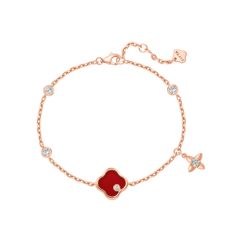 Eastern Grace Collection Women's Watch & Persimmon Bracelet Gift Set - FIYTA