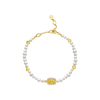 Sugar Cube Collection Women Pearl Bracelet - Honey Yellow