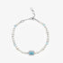 Sugar Cube Collection Women Pearl Bracelet - Aqua Blue