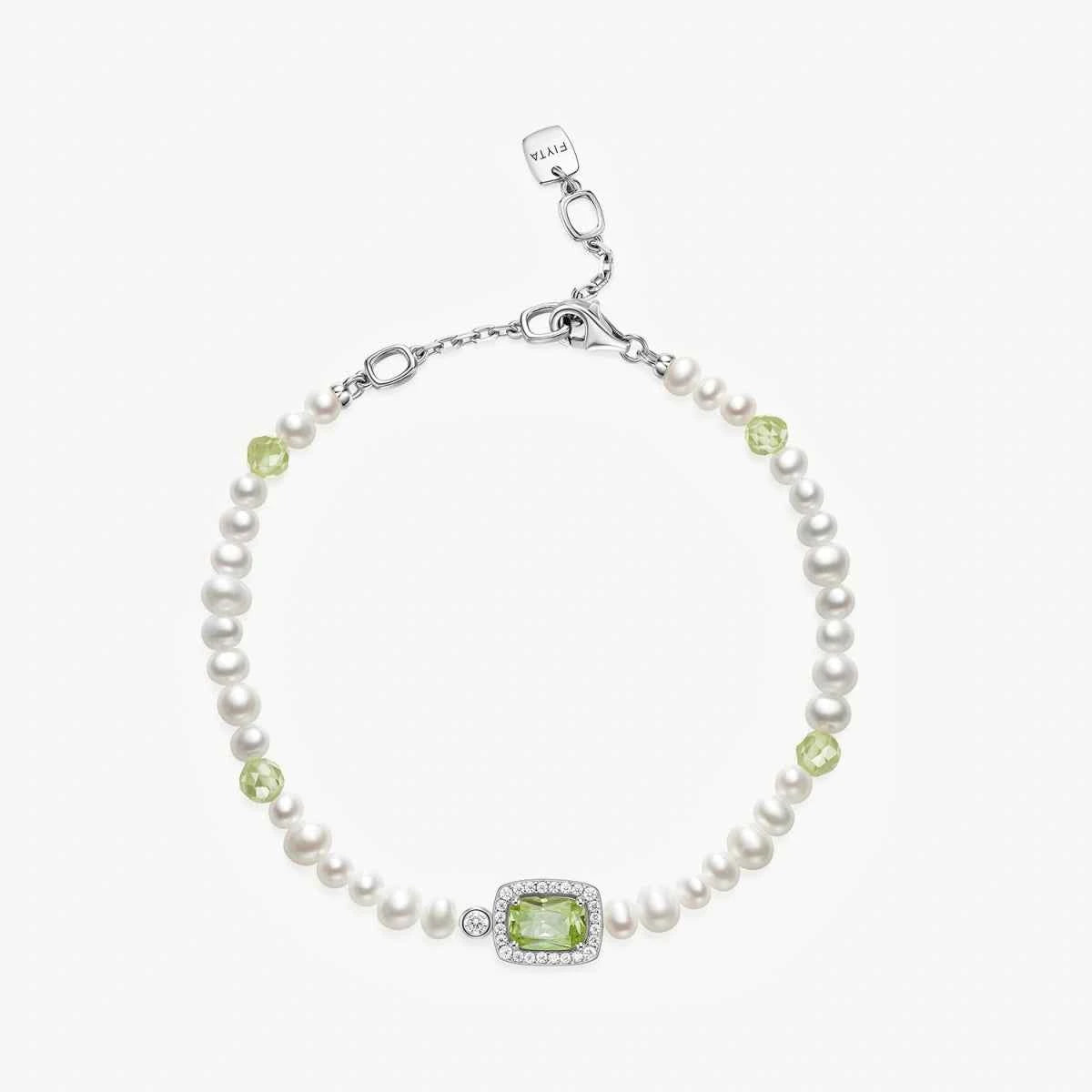 Sugar Cube Collection Women Pearl Bracelet - Mint Green