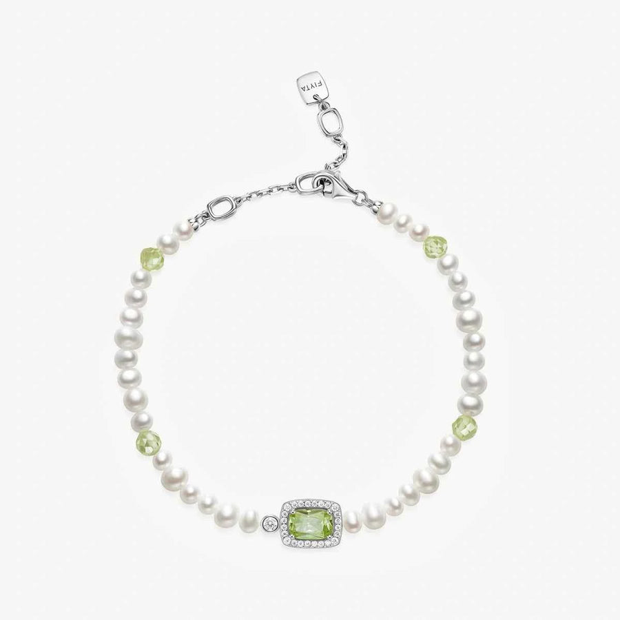 Sugar Cube Collection Women Pearl Bracelet - Mint Green