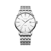 FIYTA Timeless Pair Men's Quartz Watch (No Returns Or Exchanges) DG802002.WWW product view (White Dial / Silver Strap — Final Sale) (DG802002.WWW)