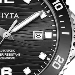 FIYTA Diver Gen 3 Men's Automatic Watch DGA33002.WBB detail image (Black Dial / Black Strap)