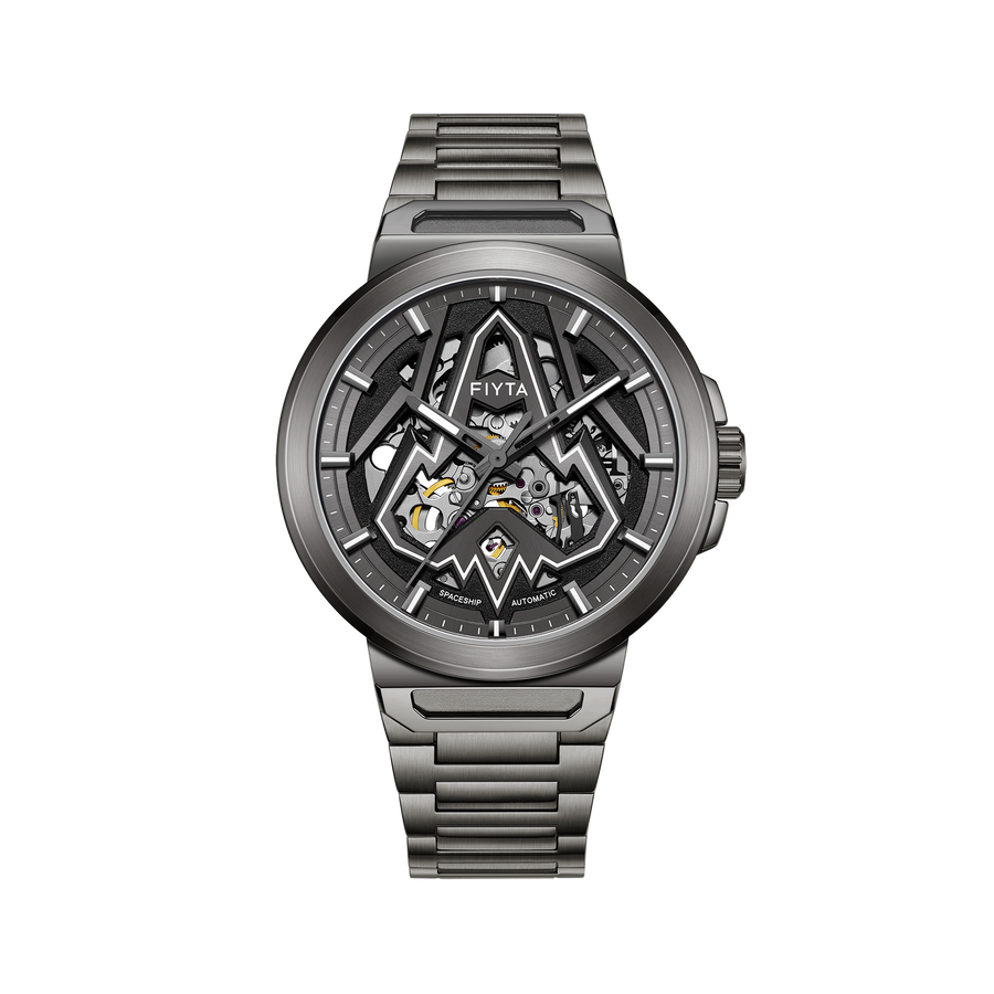 FIYTA Space Rocket Men's Automatic Watch DGA35011.HHH product view (Black Dial / Black Strap)