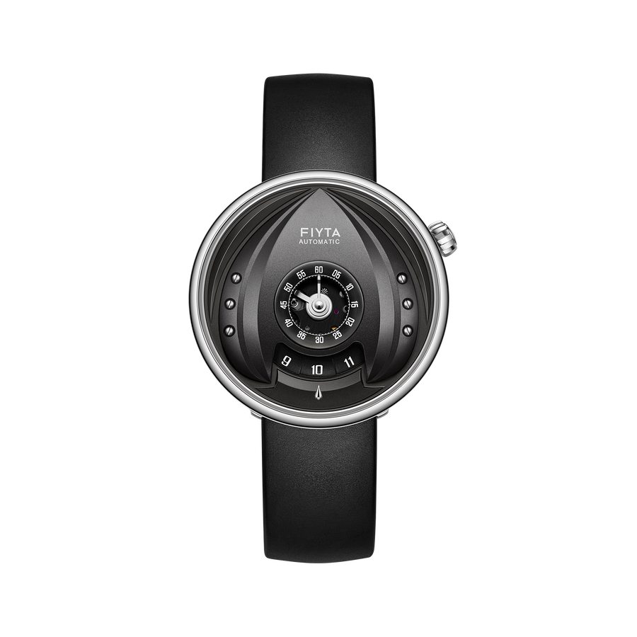 Interstellar Collection "Space Shuttle" Men's Mechanical Watch - FIYTA (Black Dial / Black Strap)