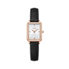 FIYTA Enchanting Square Women's Quartz Watch DL21006.PWBD product view (White Dial / Black Strap)