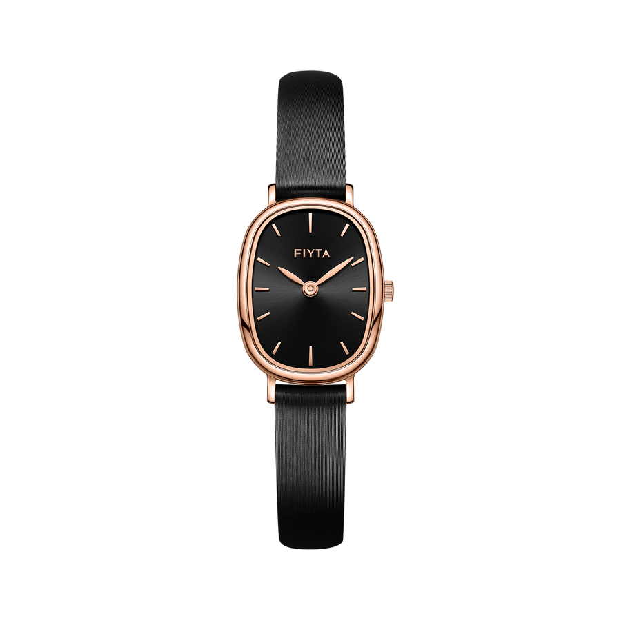 FIYTA Cocoa Women's Quartz Watch DL21008.PBB product view (Black Dial / Black Strap) (DL21008.PBB)