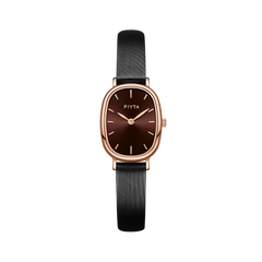 FIYTA Cocoa Women's Quartz Watch DL21008.PKB product view (Brown Dial / Black Strap / Leather (DL21008.PKB)) (DL21008.PKB)
