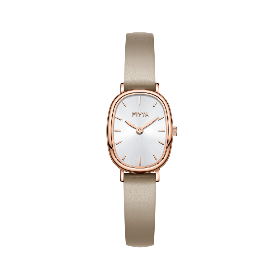 FIYTA Cocoa Women's Quartz Watch DL21008.PWS product view (White Dial / Grey Strap) (DL21008.PWS)