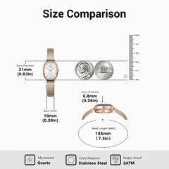 FIYTA Cocoa Women's Quartz Watch DL21008.PWS detail image (White Dial / Grey Strap) (DL21008.PWS)