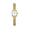 FIYTA Mini Cushion Women's Quartz Watch DL21011.GWG product view (White Dial / Gold Strap)
