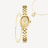Little Golden Bean Watches & Pearl Bracelet & Mother-of-Pearl Necklace Gift Set - FIYTA